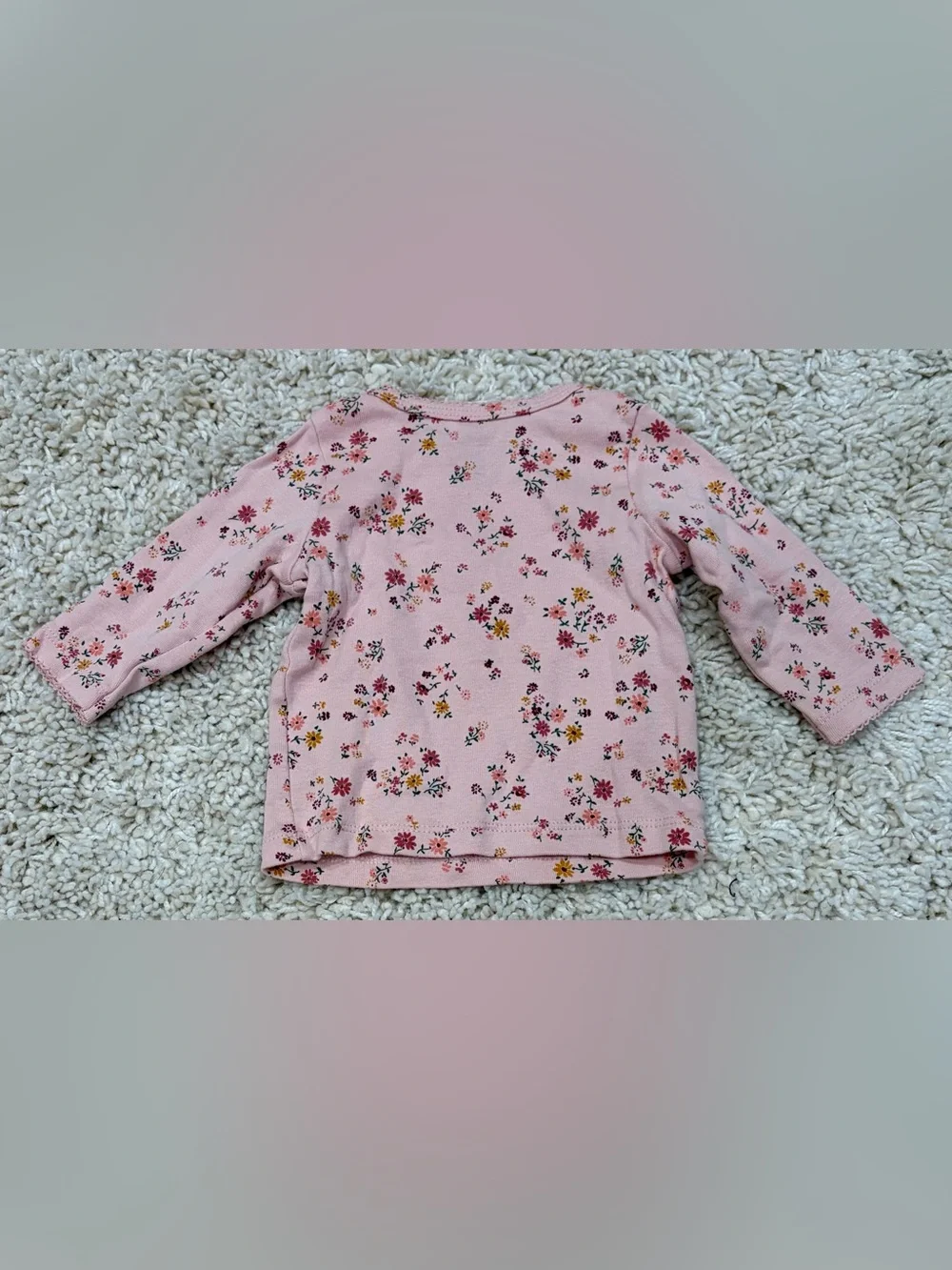 Carter's Light Pink Floral Long Sleeve Top